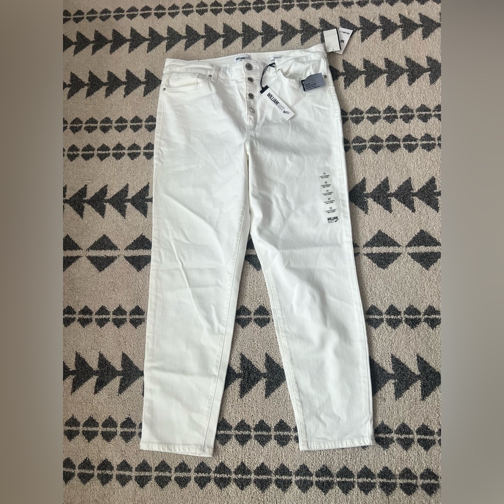 William Rast white button fly jeans‎